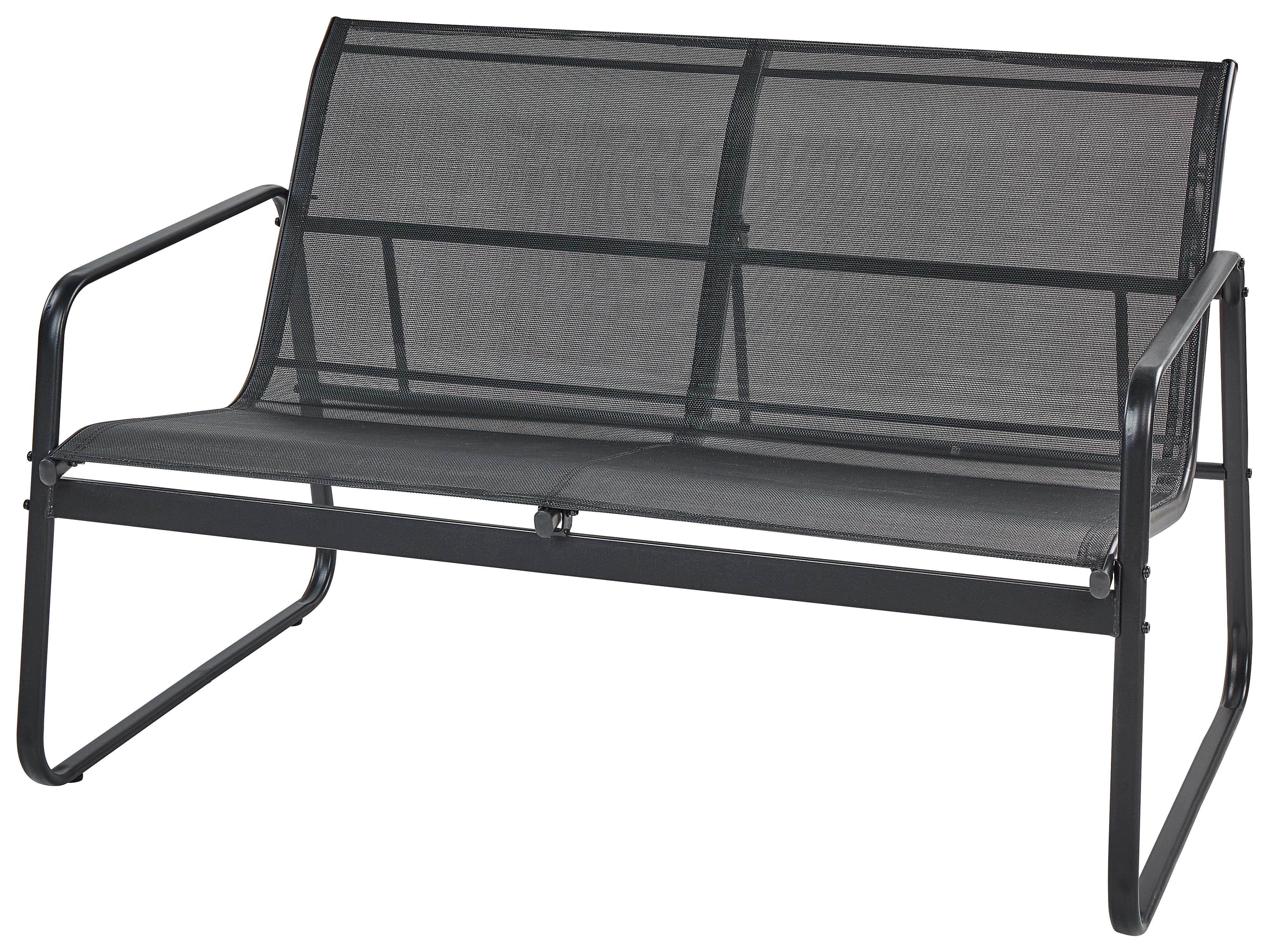 Loungeset met tafel 4-zits BARREA Metaal Zwart