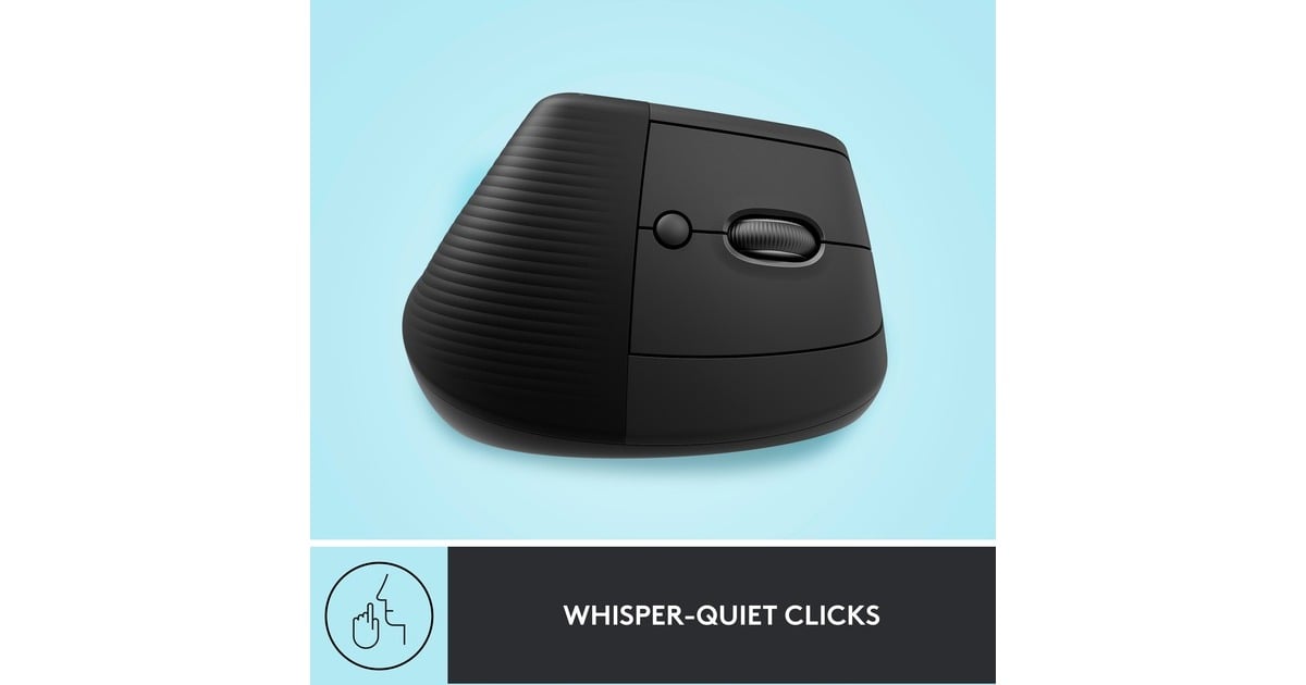LogitechLift Vertical Ergonomische Muis - Rechtshandig  (Grafiet/zwart, 4000 dpi, Bluetooth)