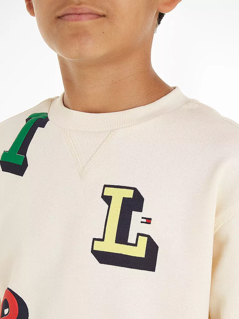 TOMMY HILFIGER Jungen Set 2-tlg Sweater und Shorts beige