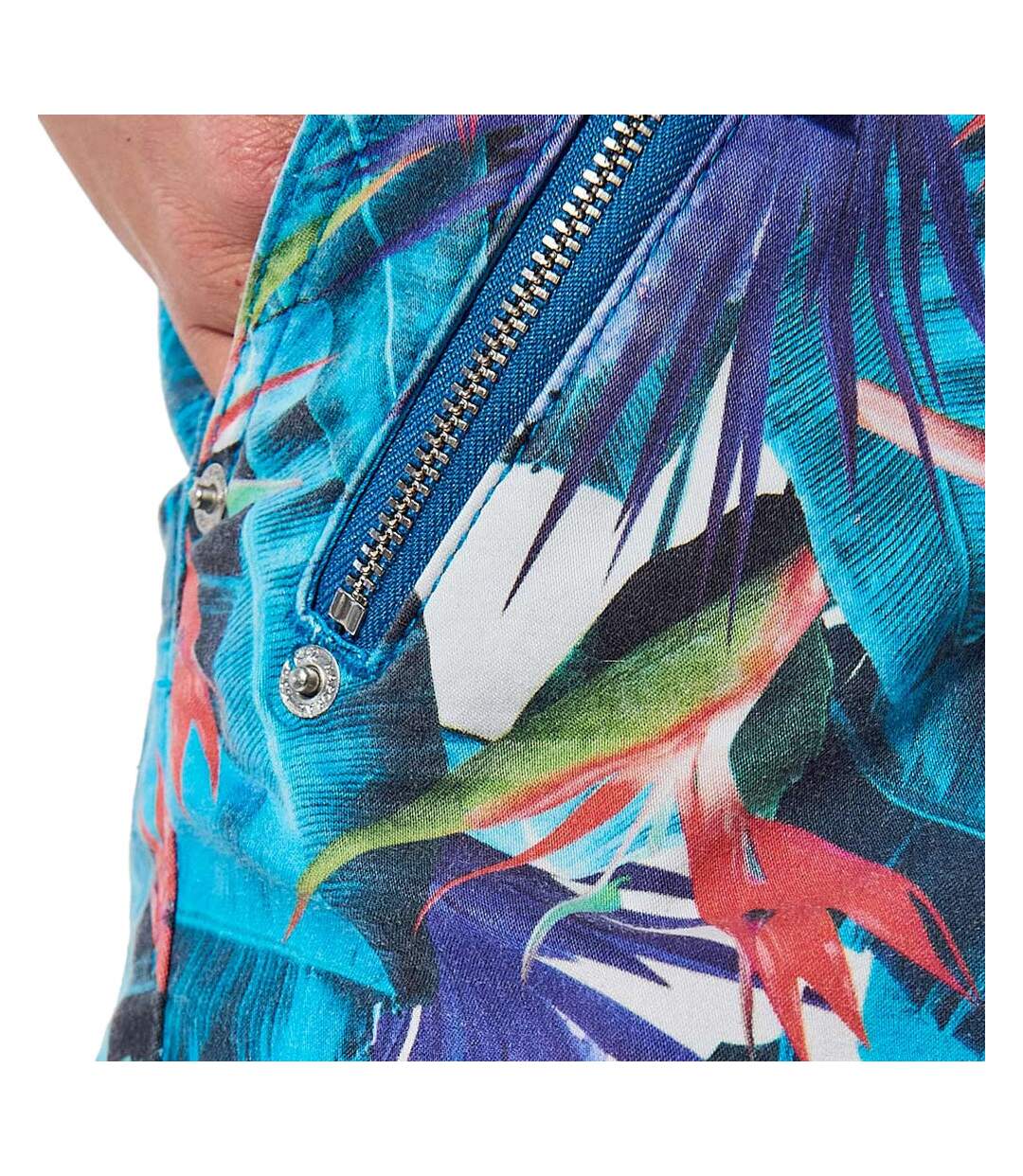 Short Bleu à fleurs Femme Kaporal Piko