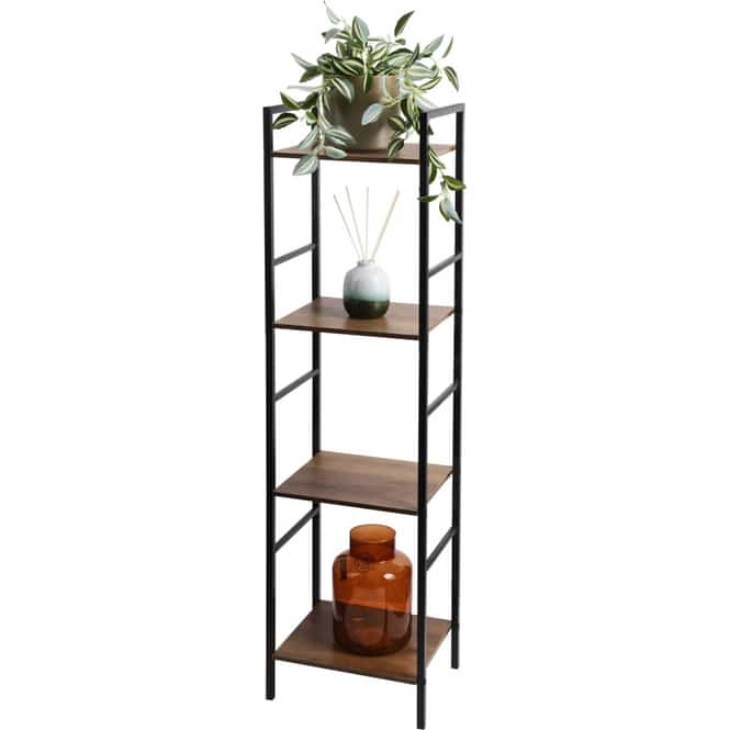 Deko-Regal - schwarz/braun - ca. 29,5 x 23,5 x 106 cm