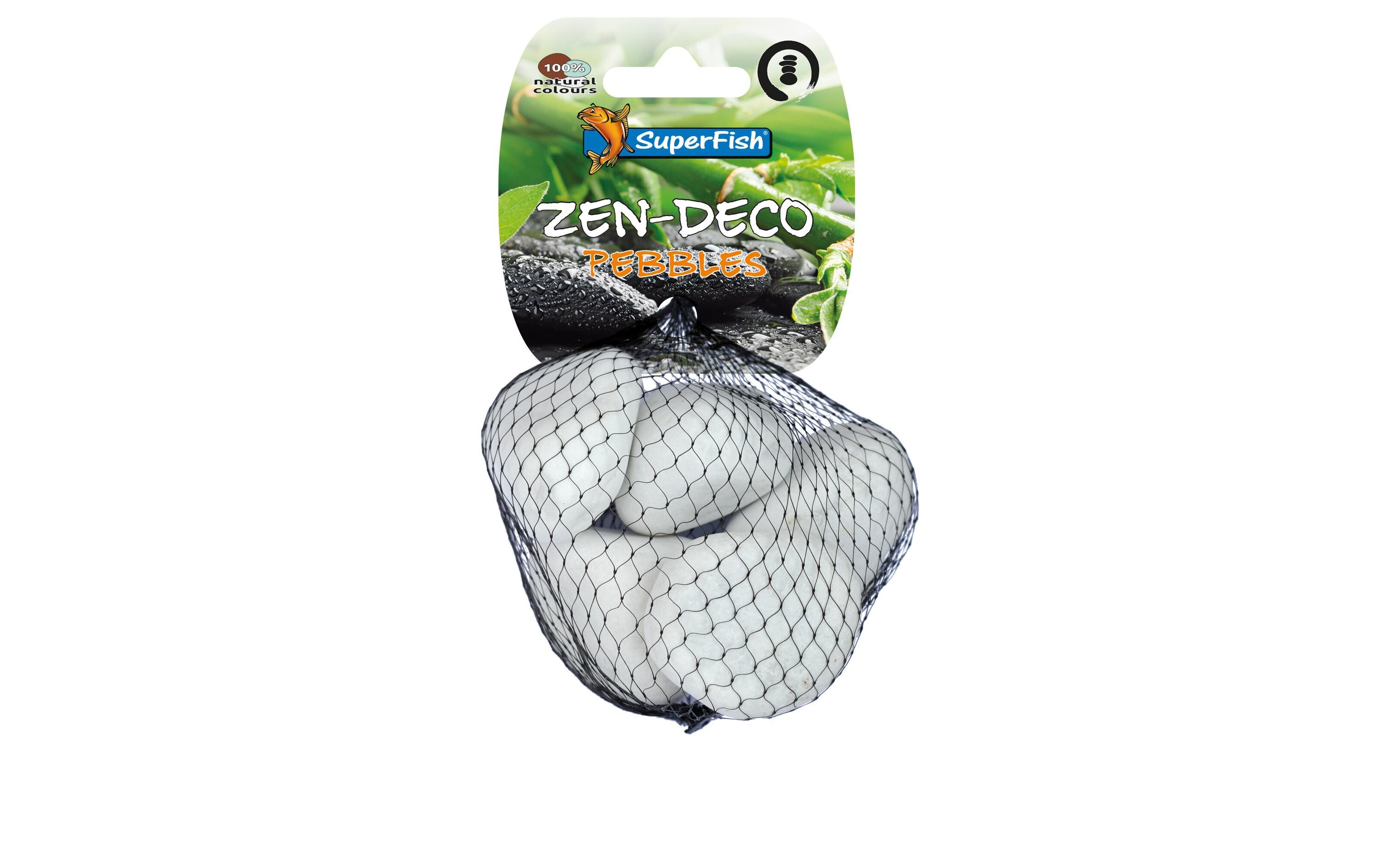 Dekoration Zen Deko Pebble Medium Weiss 450 gWeisse Flusssteine