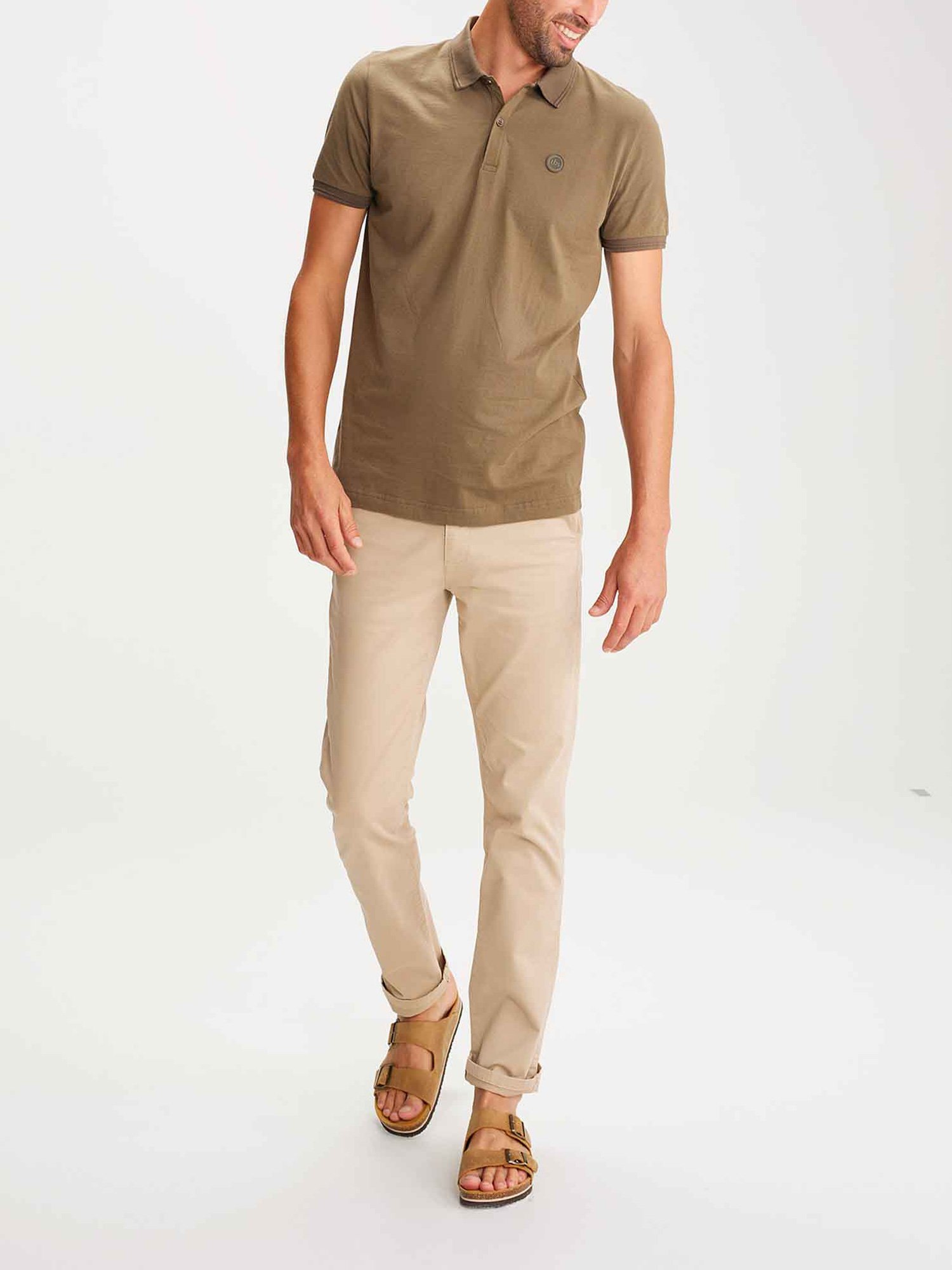 Polo Homme Coton Biologique Kaki