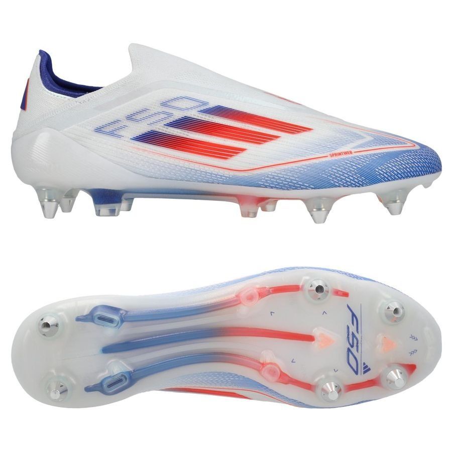 adidas F50 Elite Laceless SG Advancement - Blanc/Rouge/Bleu