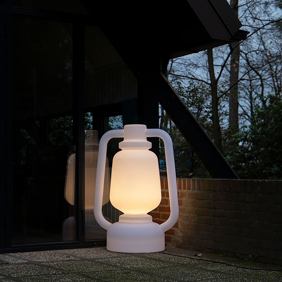 Smart vloerlamp wit 110 cm incl. Wifi G95 - Storm Extra Large