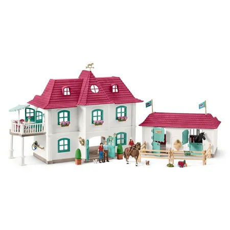 Schleich® 42416 Horse Club - Großer Pferdehof mit Wohnhaus und Stall