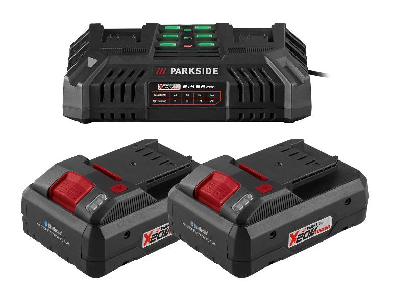 Set van 2 smart accu's 20 V - 4 Ah en 1 acculader - 4,5 A