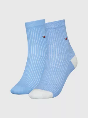 Pacote com 2 pares de meias curtas caneladas