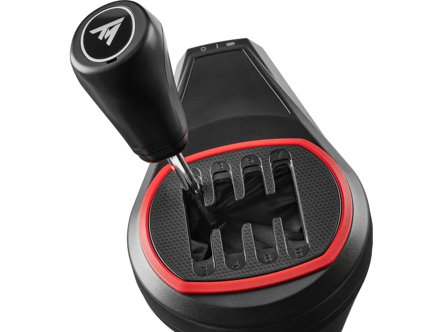 Thrustmaster TH8S Shifter, Tilføjelse til racerskifter, Sort, Rød, PS5, PS4, Xbox One and Xbox Series X|S Thrustmaster Force Feedback racing wheels, 130 mm, 220 mm, 240 mm