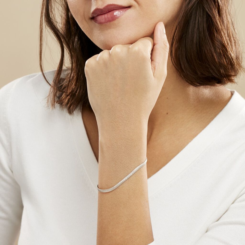 Bracelet Zoubeida Argent Blanc