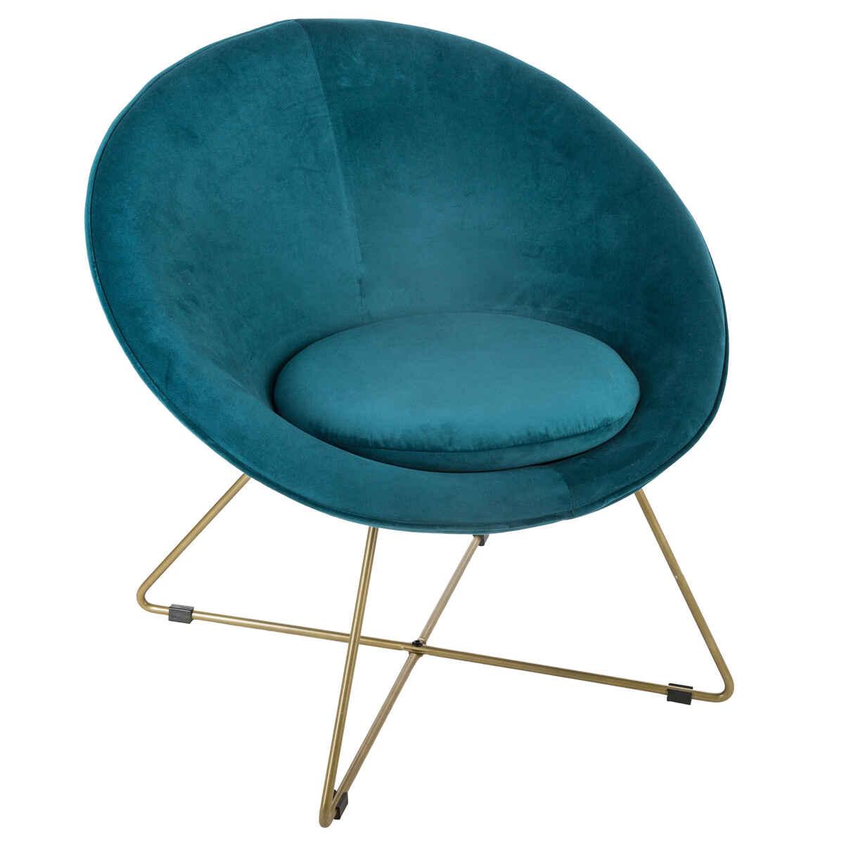 FAUTEUIL VELOURS EVAN CANARD