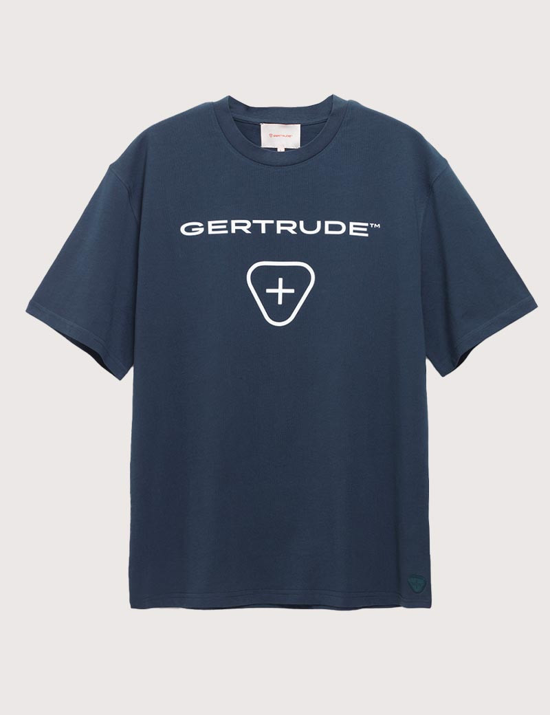 GERTRUDE&GASTON T-SHIRT MANCHES COURTES HOMME LEONCE LOGO PETROL