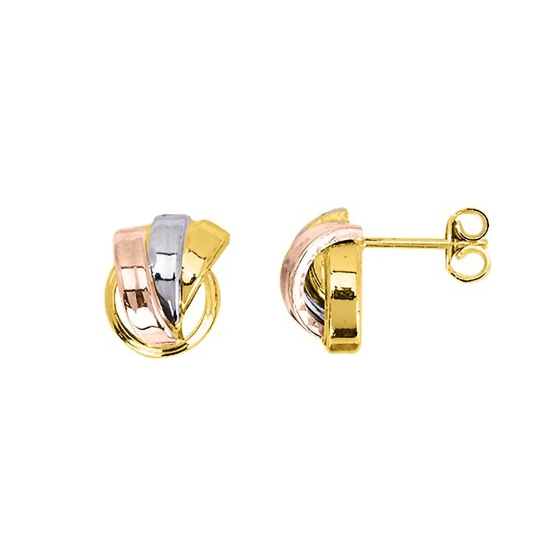 Créoles 3 ors Femme - Or 18 Carats