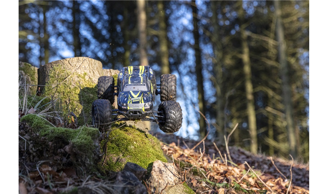 Fjernstyret bil 40 km/t Monster Truck 4WD Li-Po 2S 7.4V-1600mAh