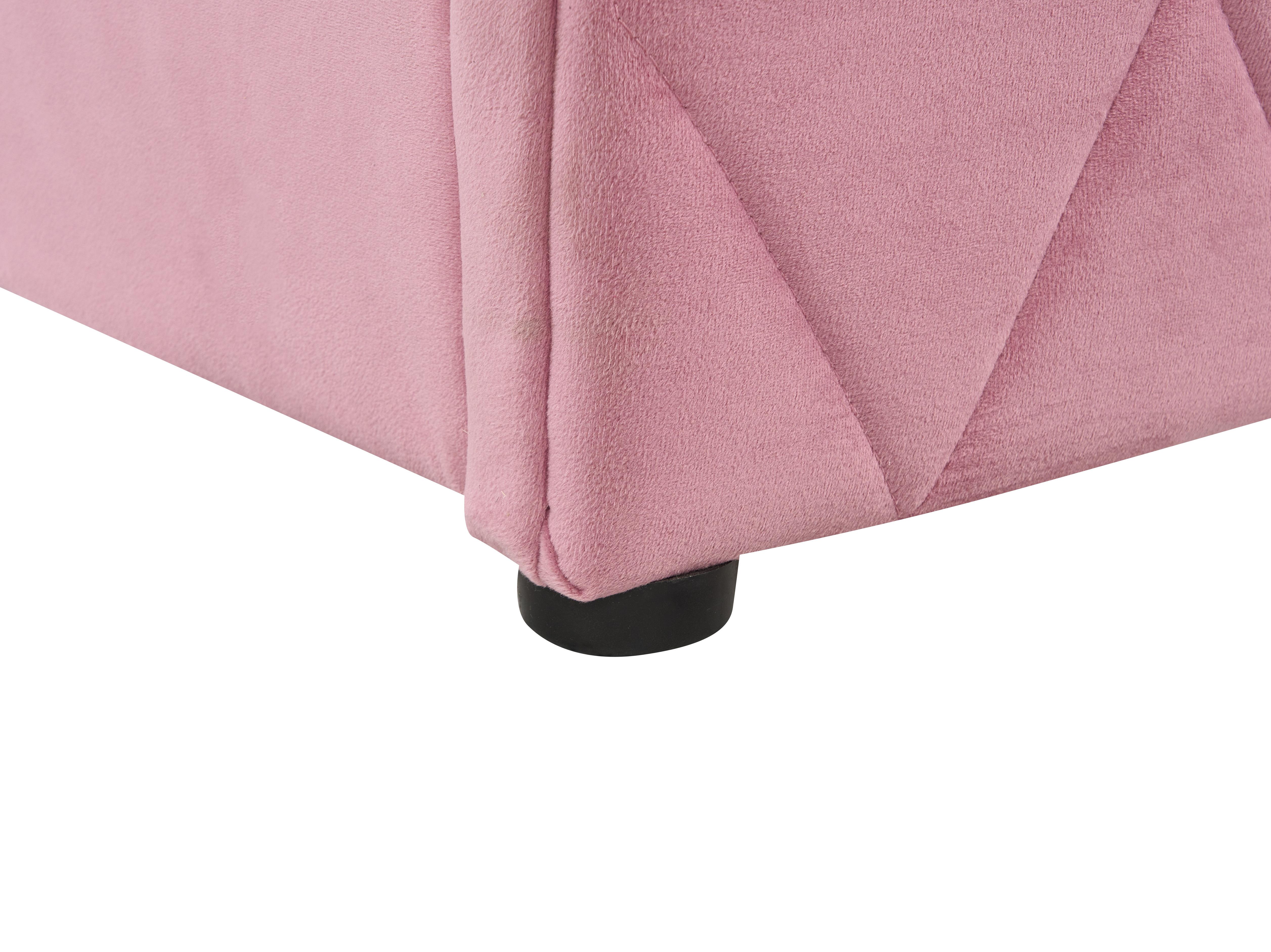 Bed met opbergruimte Fluweel ROCHEFORT 180 x 200 cm Roze