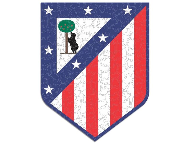Iconic Puzzle Atletico Madrid – Logo Offizielles Holzpuzzle, Grösse M