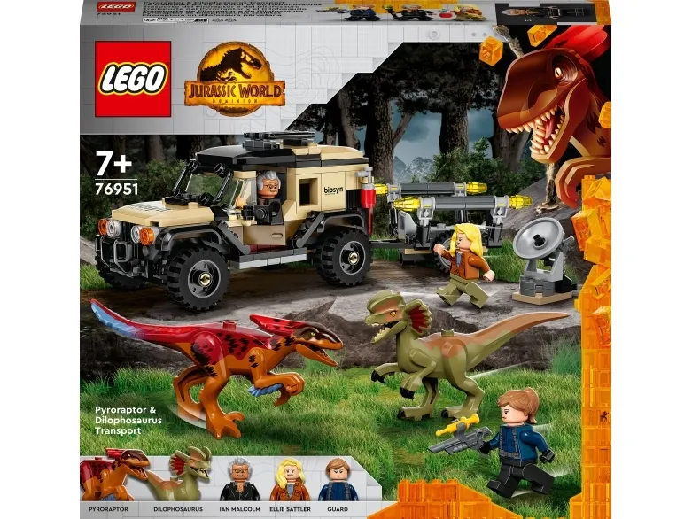 LEGO Jurassic World 76951 Pyroraptor og dilophosaurus-transport
