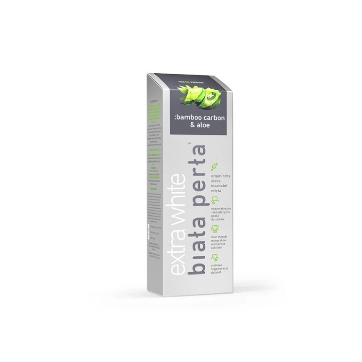 Biała Perła Tandpasta Extra White Bamboo Carbon & Aloe 75 ml