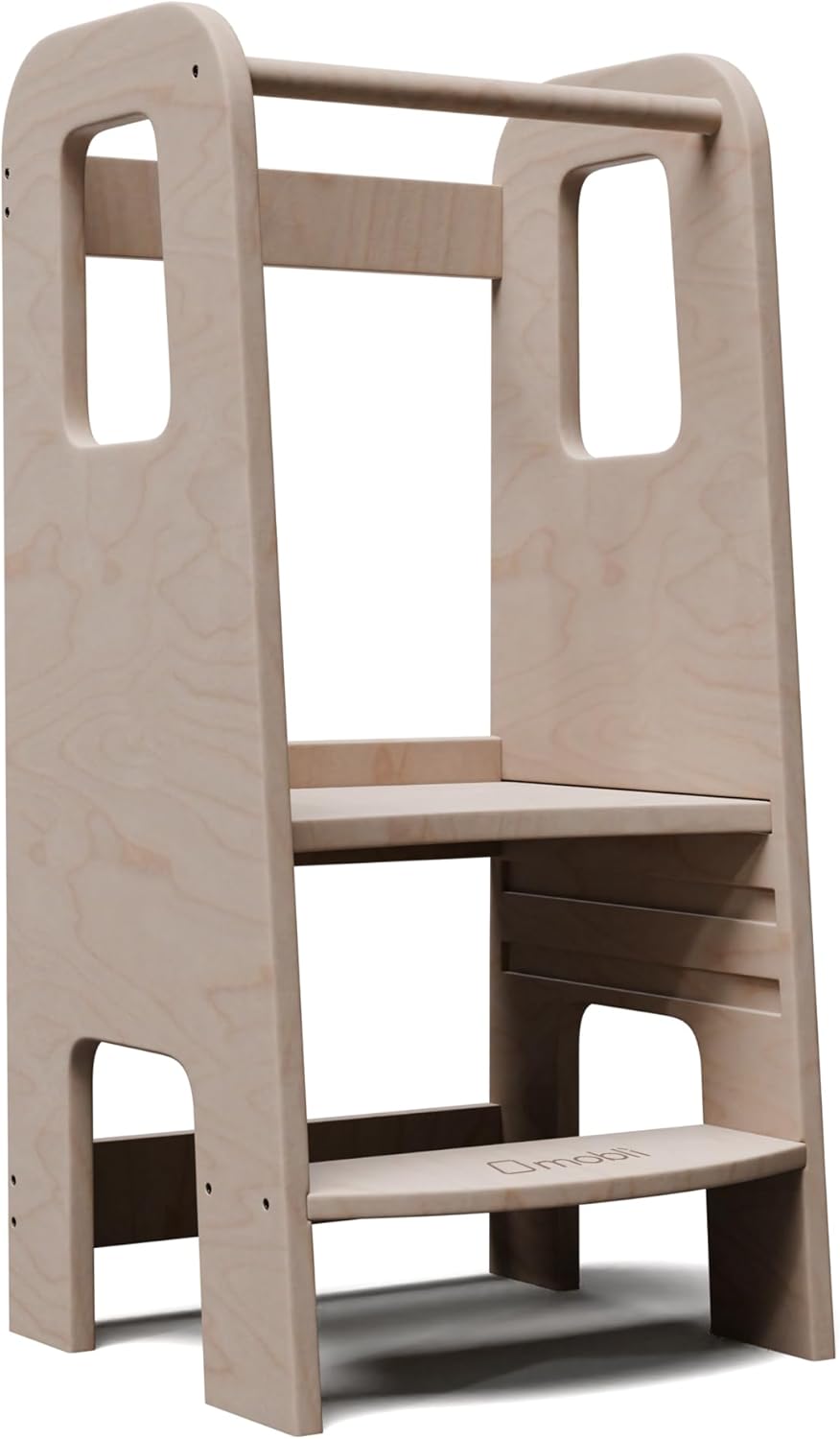Montessori 2-in-1 Lernturm & Tritthocker - Stabiler Learning Tower für Kinder ab 1 Jahr, Fördert Selbstständigkeit, Sichere Kindertritt Möbel für Baby- & Kleinkinderzimmer