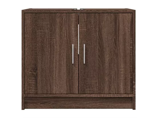 Armoire d'évier chêne marron 63x29x55 cm bois d'ingénierie