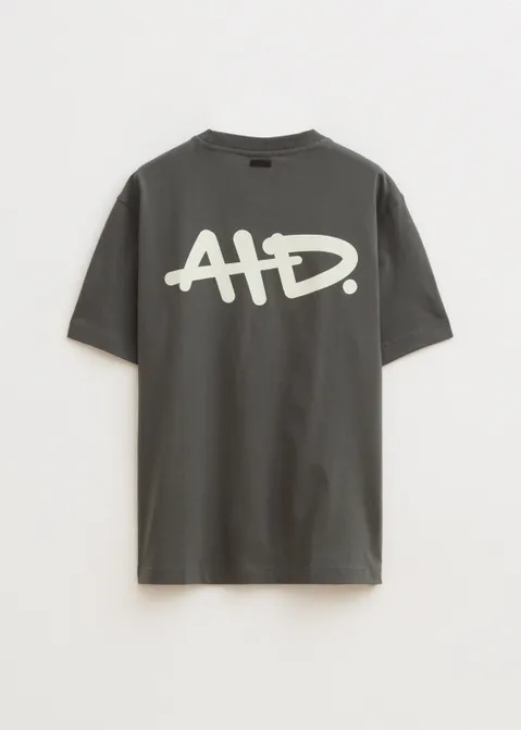 T-shirt met print merk groen (GRN.G)