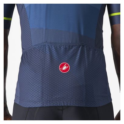 Maillot Manches Courtes Castelli Orizzonte Bleu