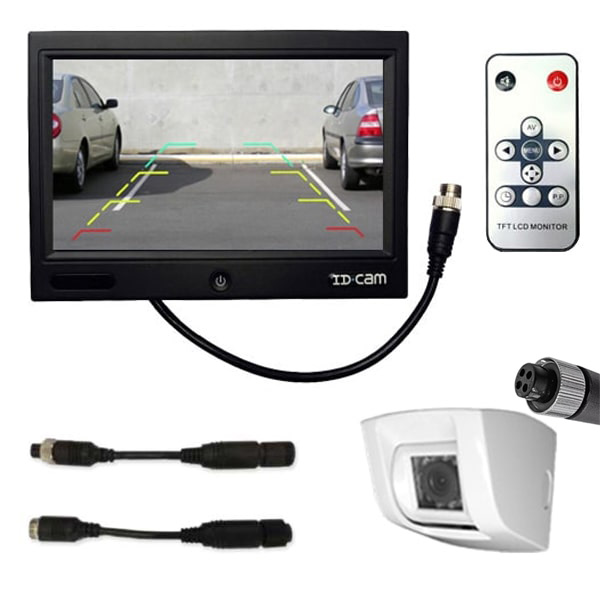 Camera de recul IDCAM 710CWBA adaptateur + écran 7 pouces