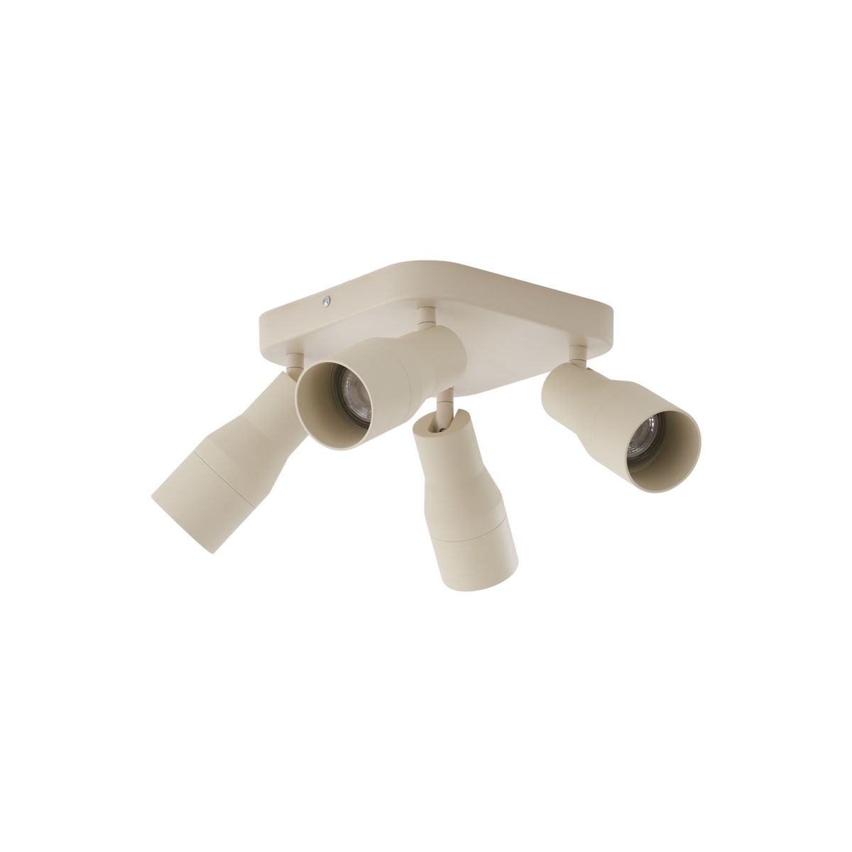 Plafondspot beige GU10 50mm vierkant 4-lichts - Stanley