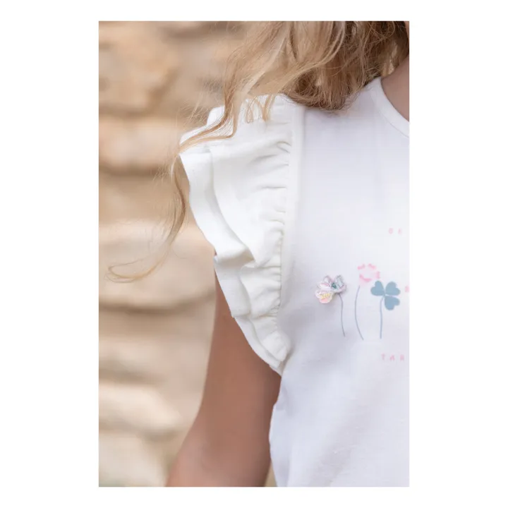 Tartine et Chocolat T-Shirt à Volants | Ecru