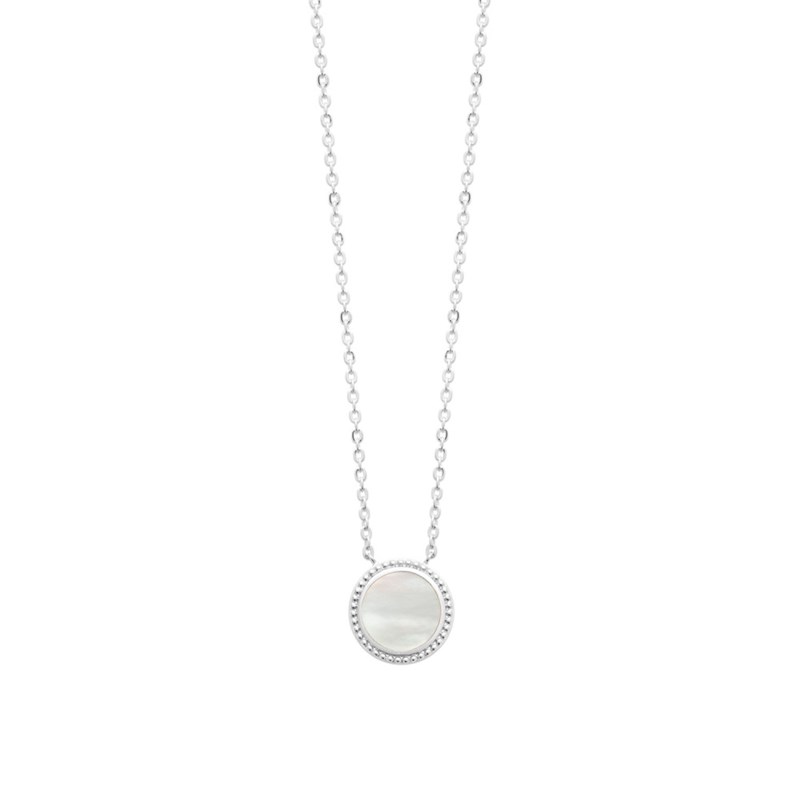 Collier Femme - Argent 925 - Nacre - Longueur : 45 cm