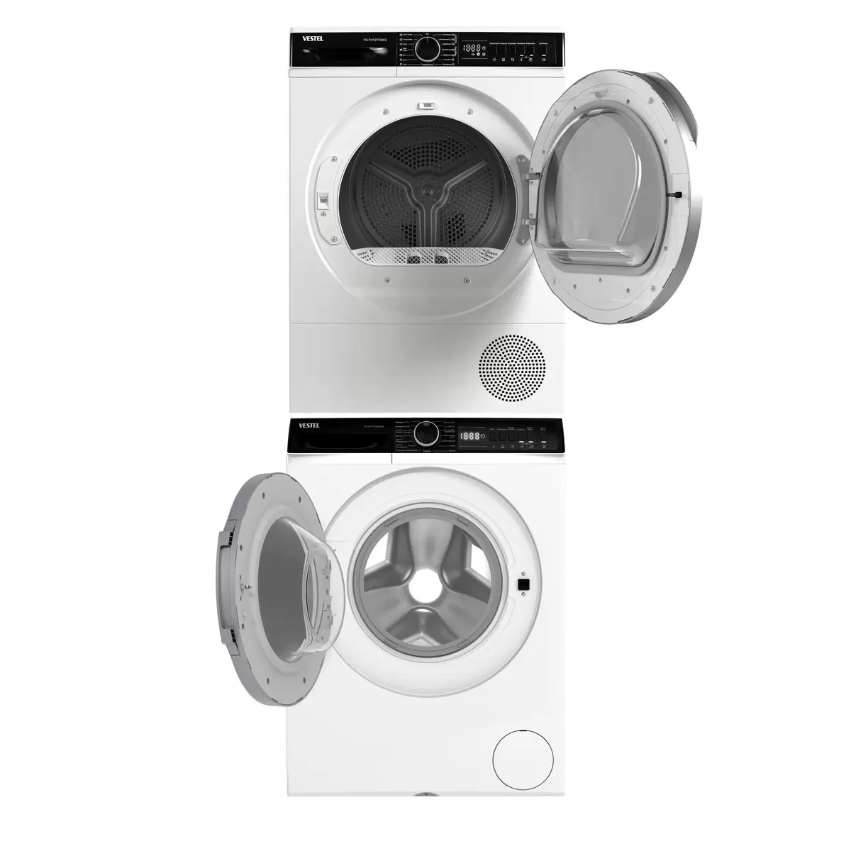 Set Waschmaschine und Trockner VESTEL Waschturm 7kg