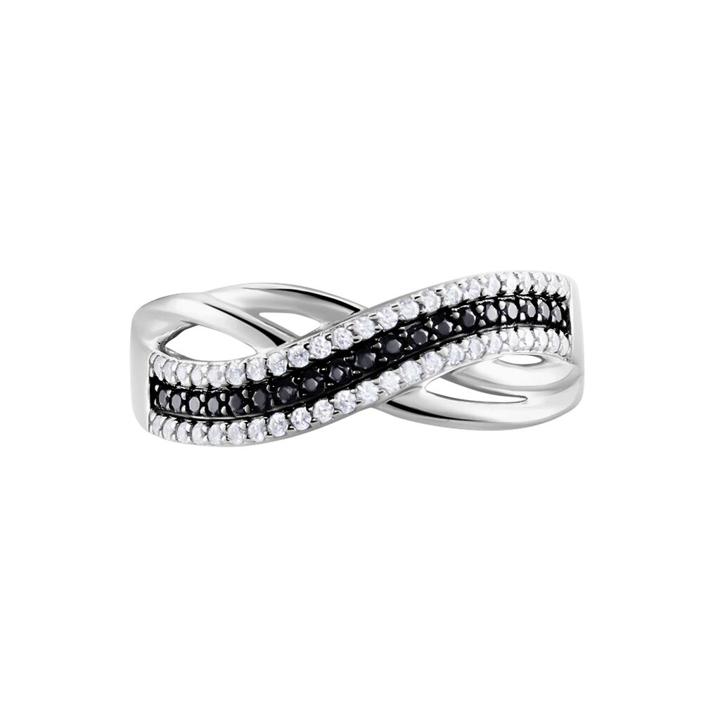 Bague Argent Blanc Agrona Oxydes De Zirconium