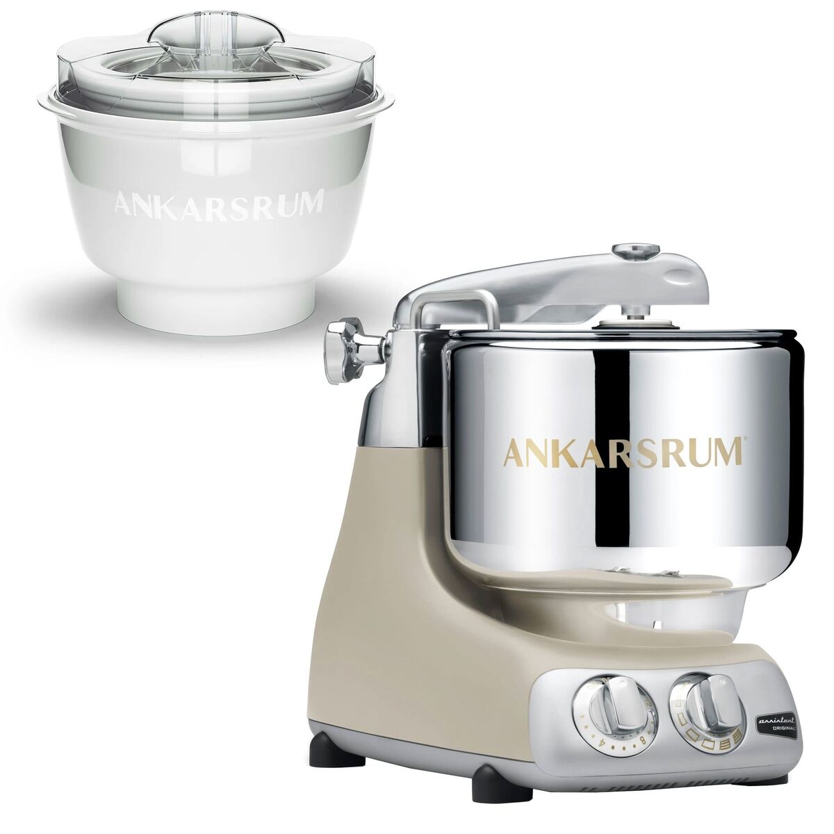 AKM 6230 kjøkkenmaskin med iskremmaskin, harmony beige