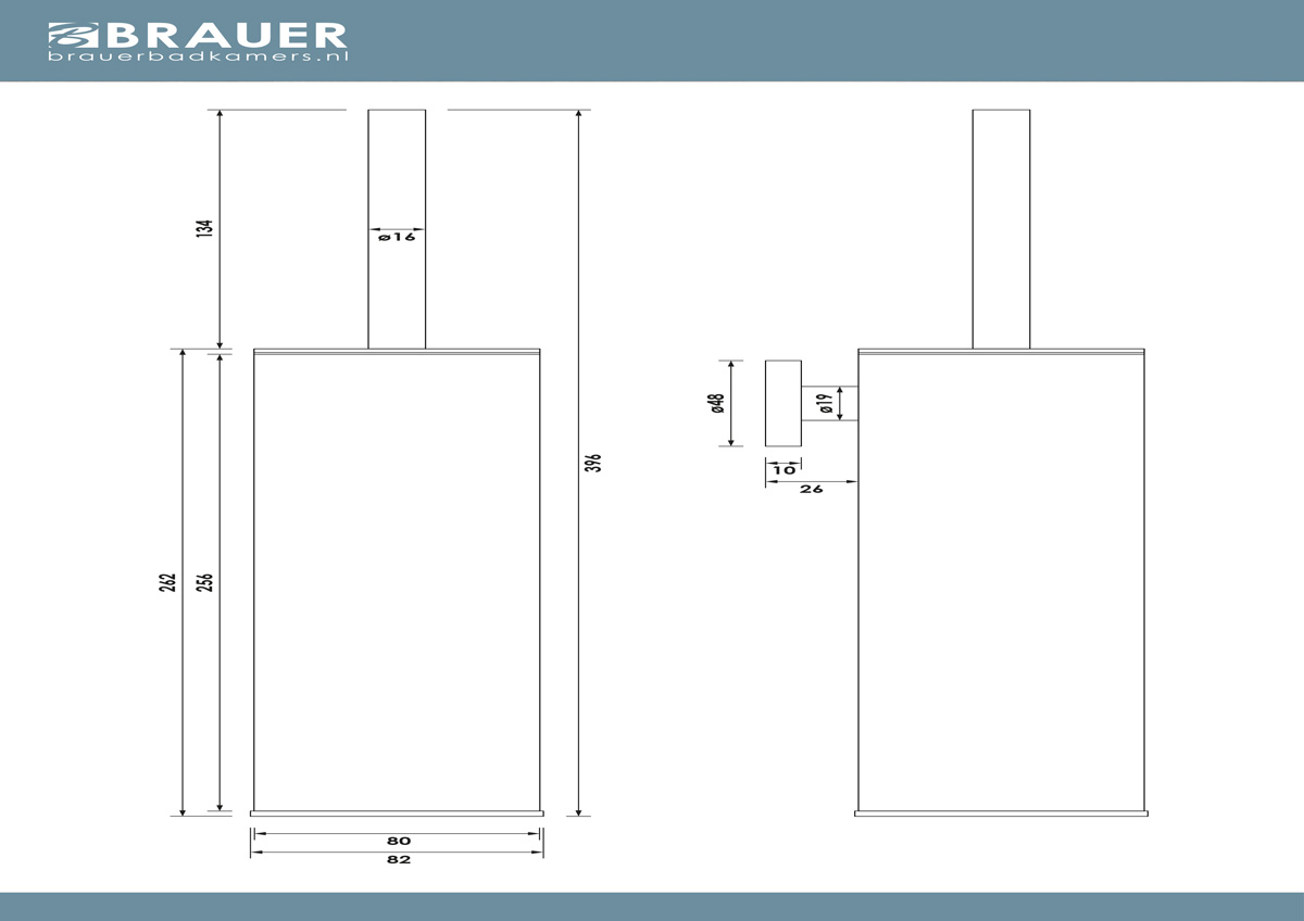 Brauer Copper Edition toiletborstelset koper geborsteld PVD