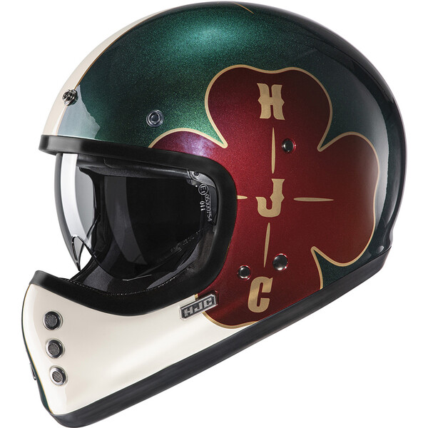 HJC - Casque V60 Ofera MC4 / Vert / Rouge / Blanc / Or
