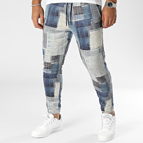 Pantalon Jogging Bleu Denim Wash