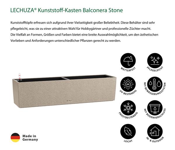 LECHUZA® Kunststoff-Kasten Balconera Stone,
