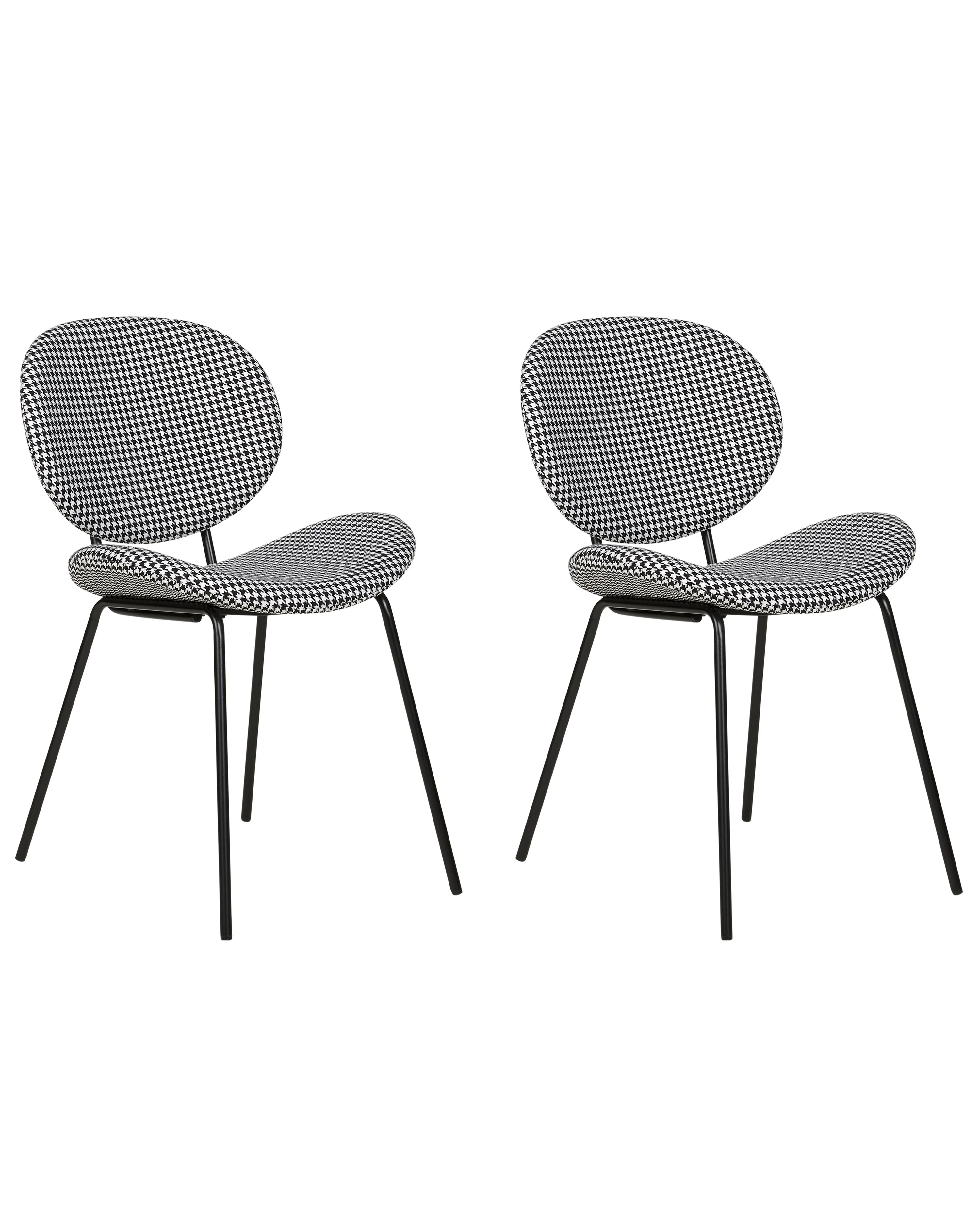 Set van 2 eetkamerstoelen LUANA Zwart/wit