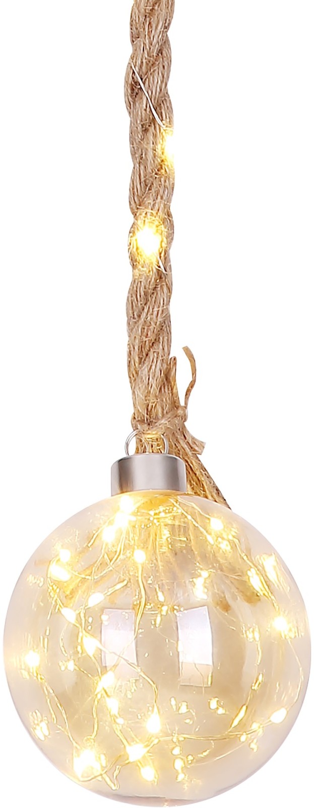 LED-Dekoleuchte - Hanfseil - 1-flammig