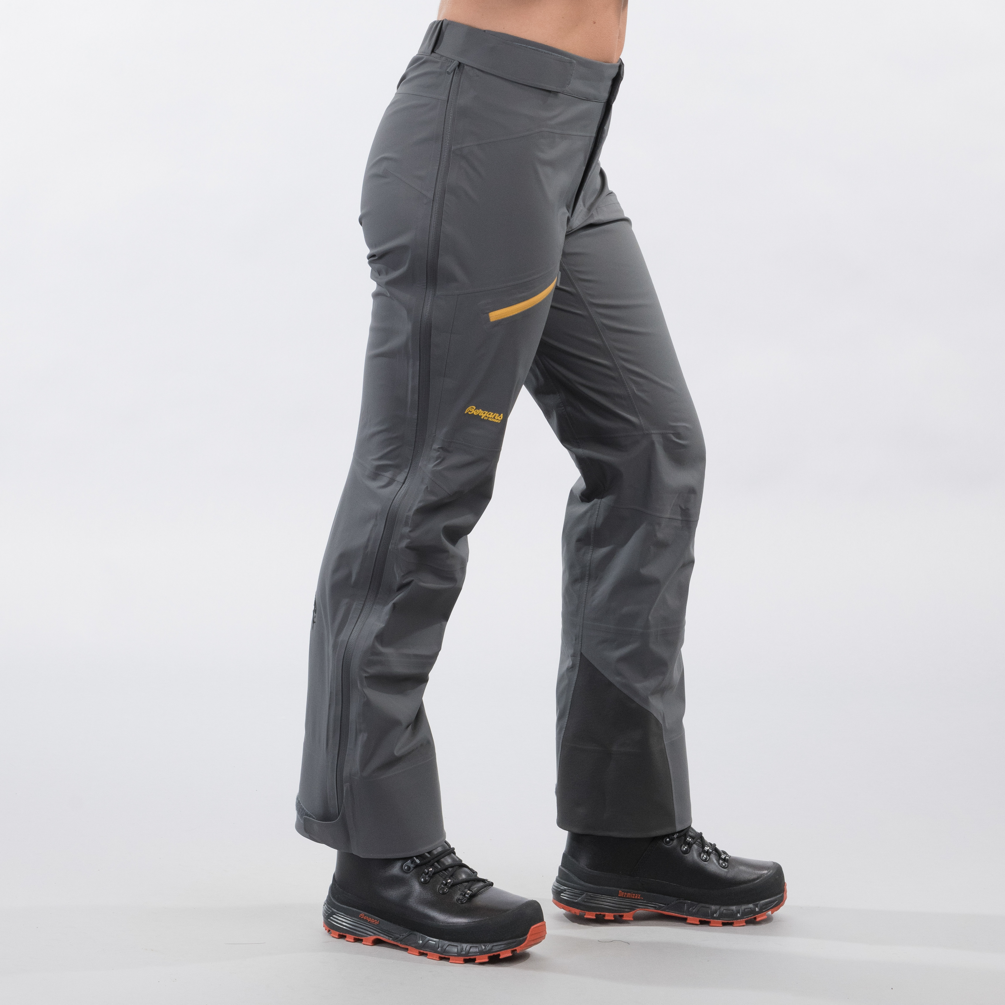 Cecilie 3L Pant Dame Solid Dark Grey/Light Golden Yellow