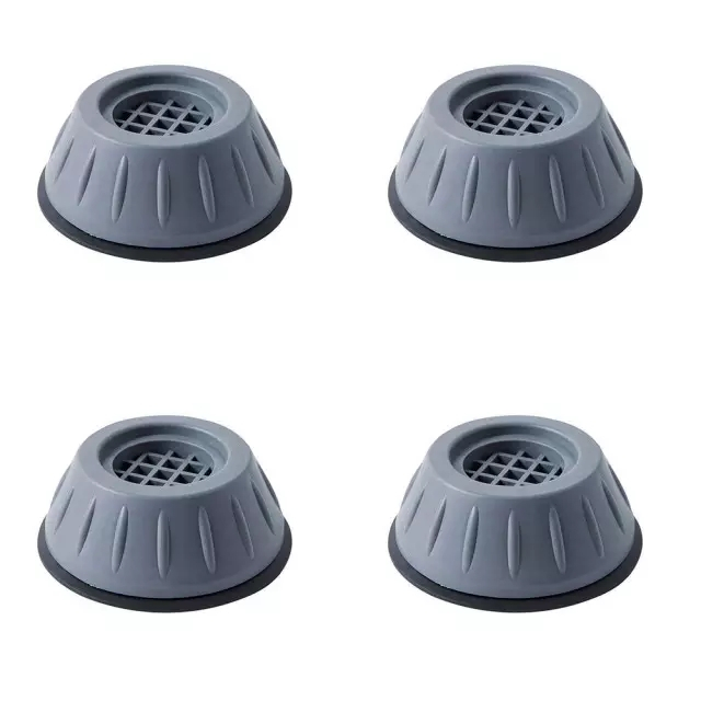 (4er Set) Ø75mm Waschmaschinen Puffer Fuss Polster Vibrationsdämpfer - Grau