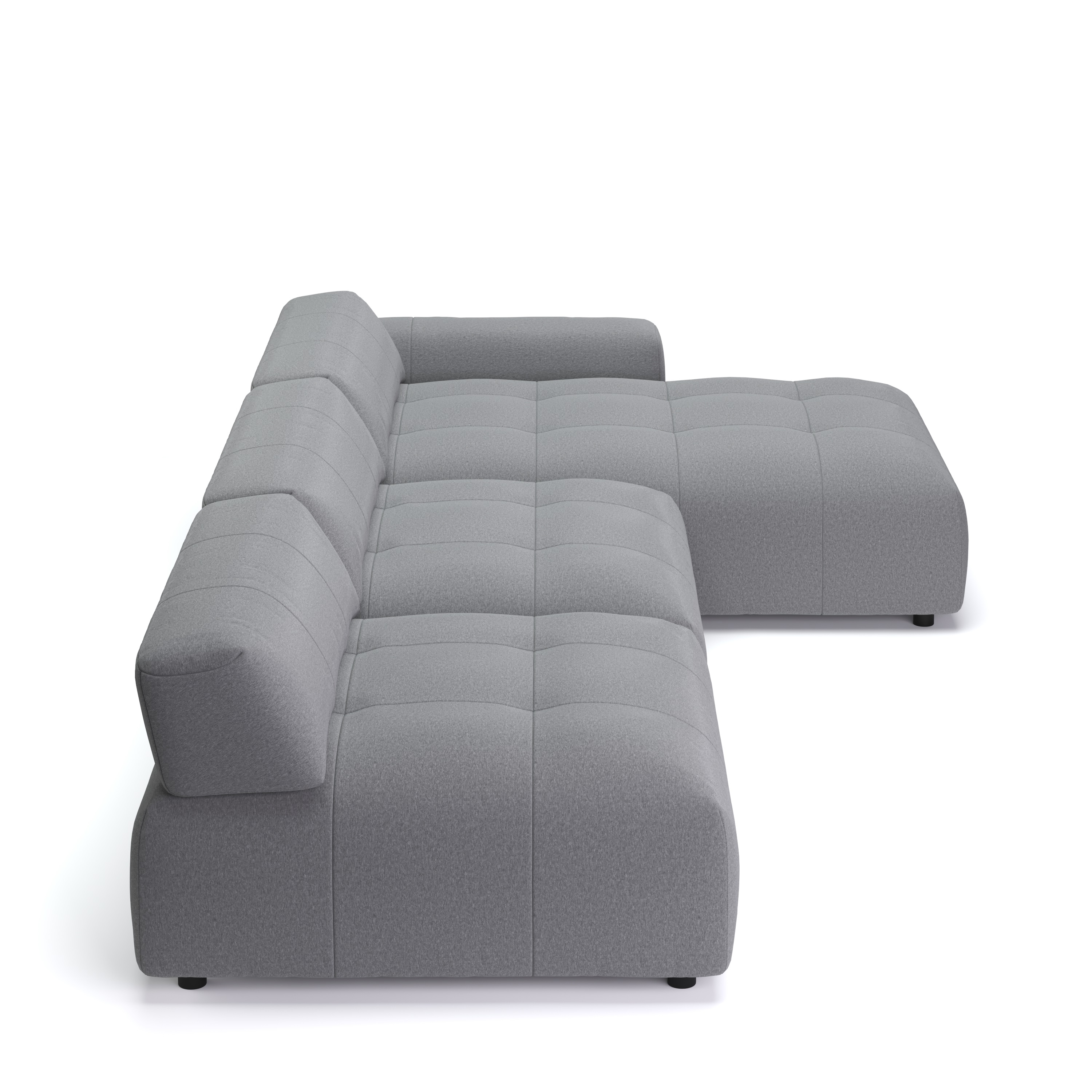 Ecksofa BONNIE rechts grau