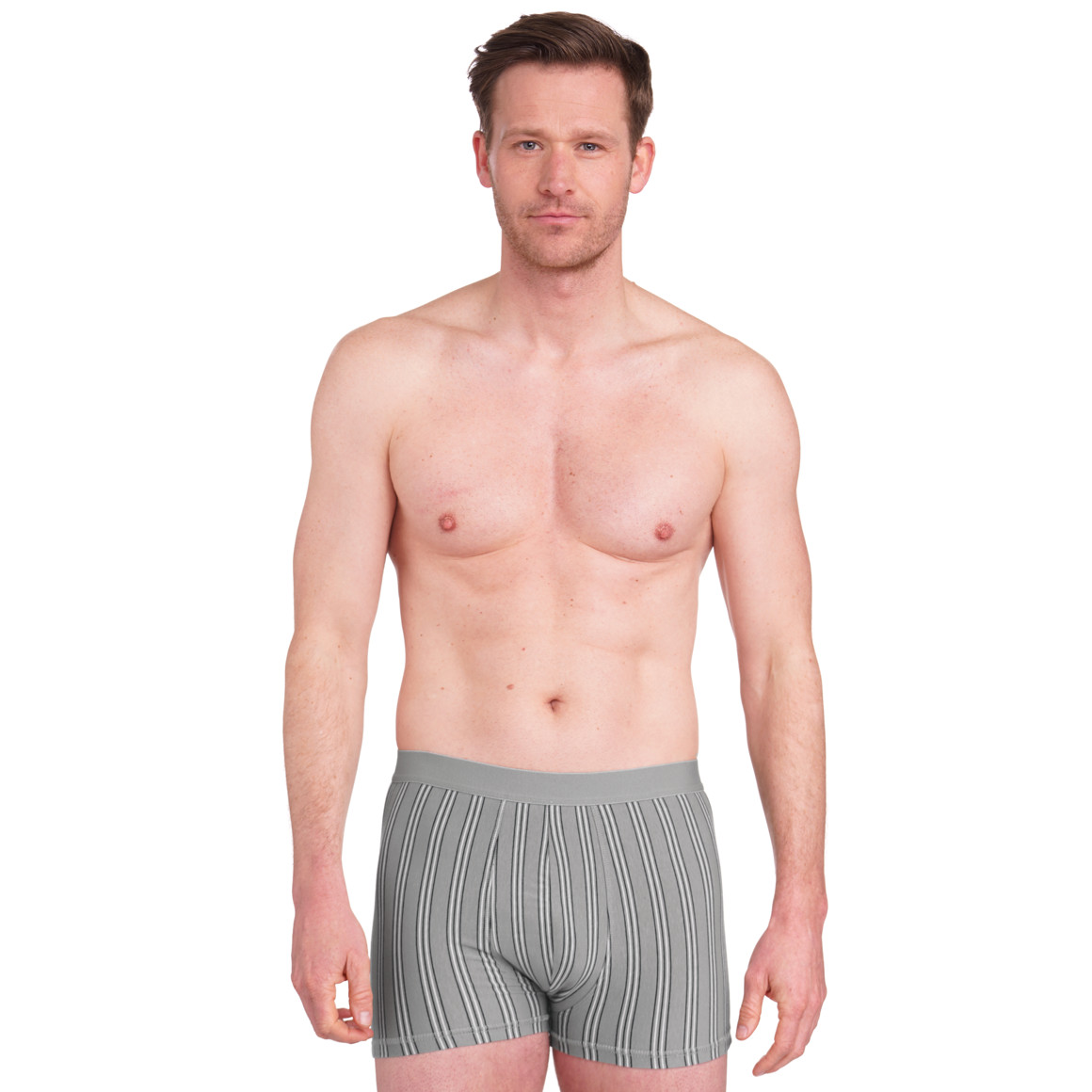 VanVaan Herren Retroshorts mit Längsstreifen salbei / dunkelblau / weiss