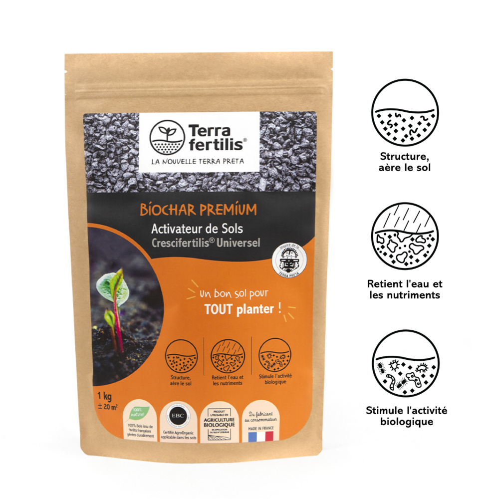 Fertilisant universel à base de biochar - 1 kg