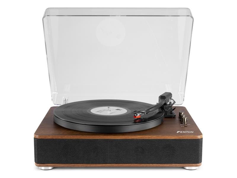 Fenton Plattenspieler mit Bluetooth RP162 Braun Retro Plattenspieler mit Bluetooth