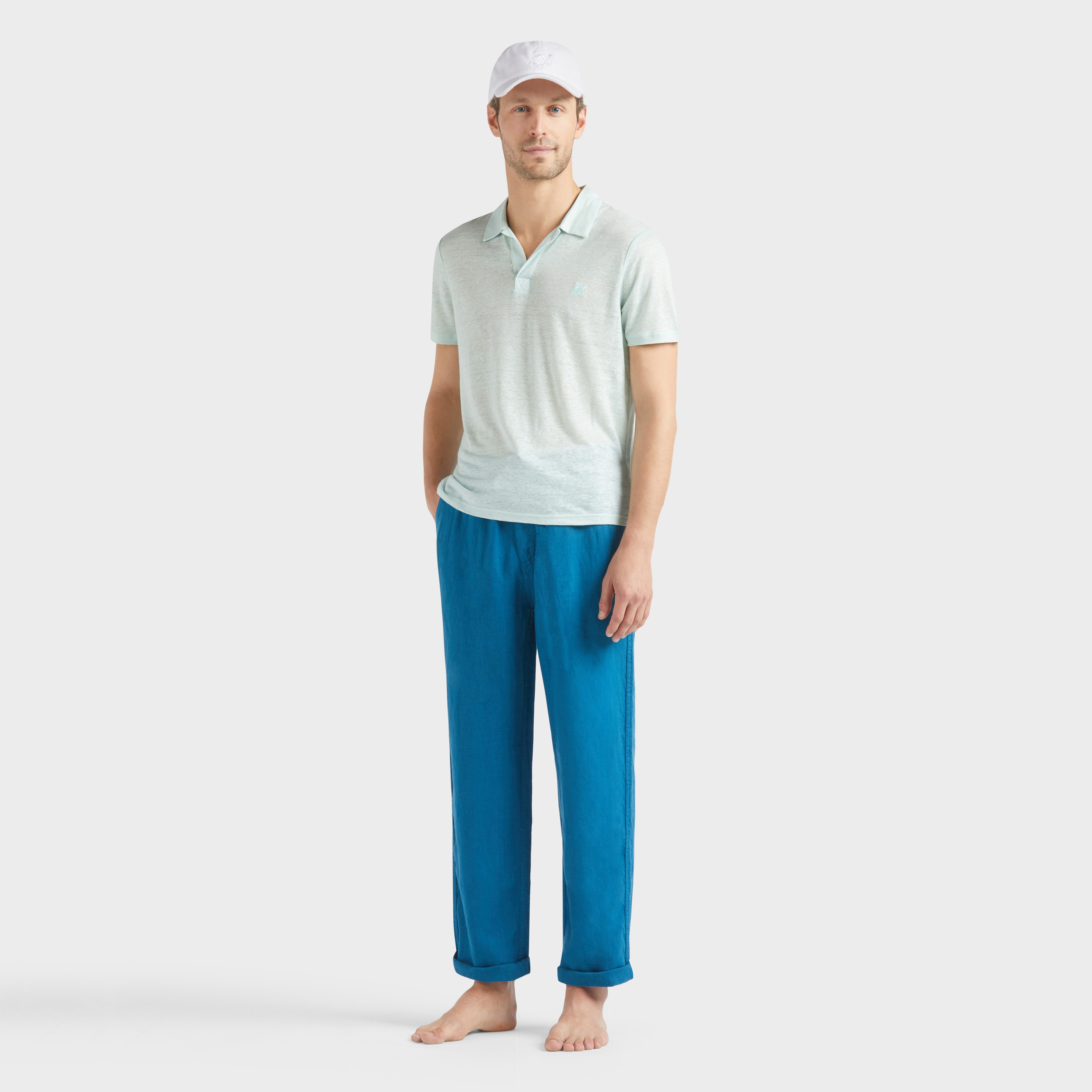 Pantalon en Lin Homme Uni | Pantalon Vilebrequin