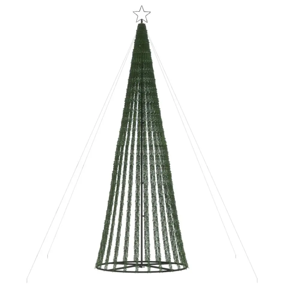 vidaXL - LED-kerstboom met spikes 688 LEDs 100x300 cm - Koudwit - Koper, ijzer