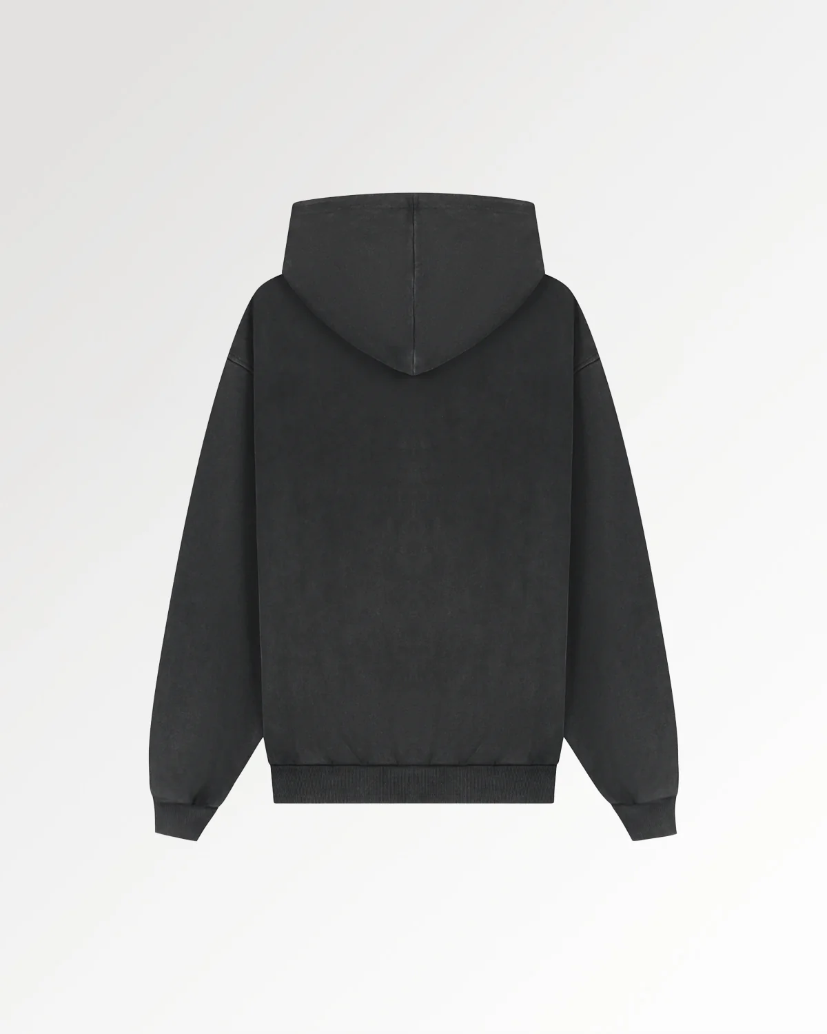 Hoodie Boxy Embroidered Vintage Black
