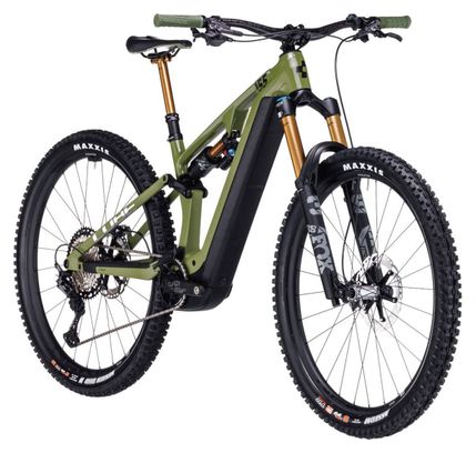 VTT Électrique Tout-Suspendu Cube Stereo Hybrid One55 C:68X TM 750 Shimano Deore XT 12V 750 Wh 29'' Vert Olive 2024