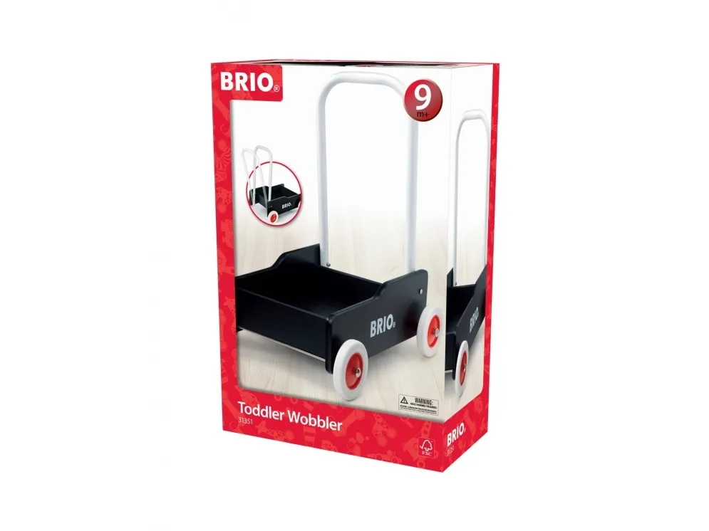 BRIO 31351 Lære-gå-vogn - Sort